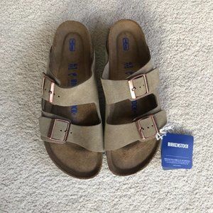 Birkenstock Arizona Soft Bed Sandals - Taupe